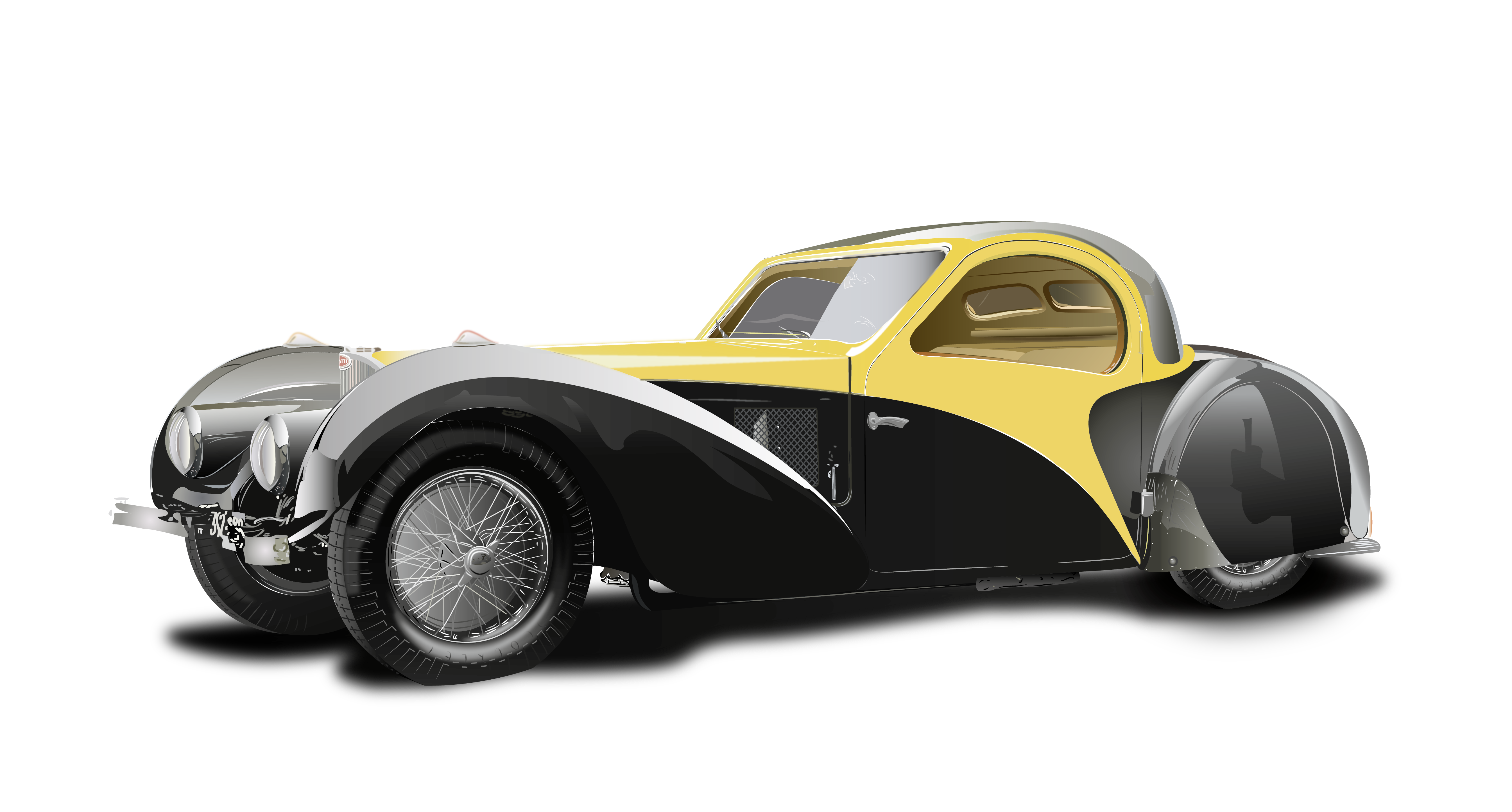 Vektorzeichnung «Bugatti 57s»